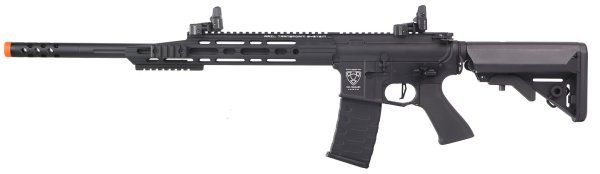 APS AEG ASR 2E110R1 2.0 SILVER EDGE BLOWBACK AIRSOFT RIFLE BLACK