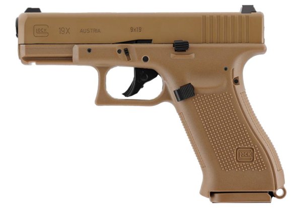 GLOCK UMAREX GBB G19X BLOWBACK AIRSOFT PISTOL COYOTE